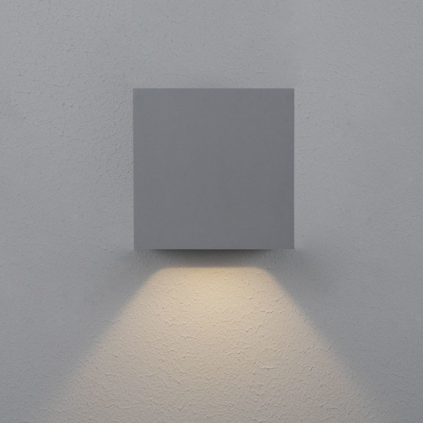 LED-ulkoseinävalaisin Hide-a-lite Cube XL I, 3000K, harmaa