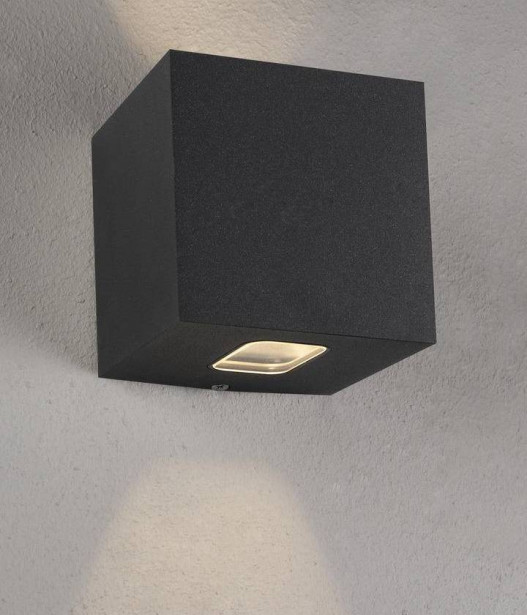 LED-seinävalaisin Hide-a-lite Cube II, 3000K, antrasiitti