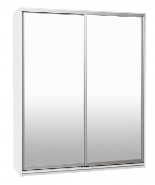 Liukuovikaappi Hiipakka Ida, 180cm, valkoinen, ovet 2x peili