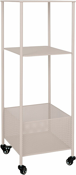Hyllykkö pyörillä House Nordic Torres, 35x35x106cm, beige