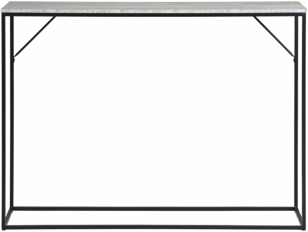 Konsolipöytä House Nordic Vita, 1 hyllyllä, 110x26x80cm, travertine-kuosi/musta