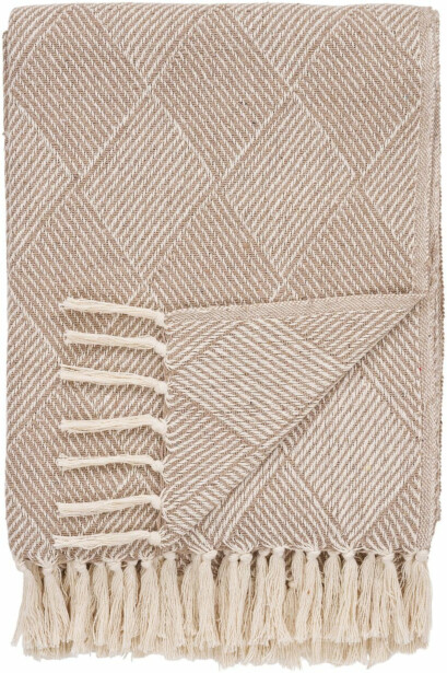 Torkkupeitto House Nordic Bursa, 130x180cm, taupe