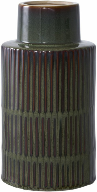 Maljakko House Nordic Vase, ø16x30cm, vihreä/ruskea