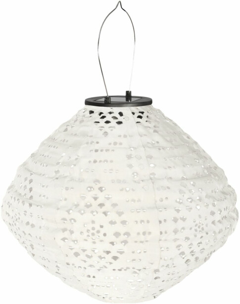 LED-aurinkokennolyhty House Nordic Harwood, IP44, valkoinen