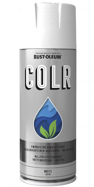 Spraymaali Rust-Oleum COLR, satiini, 400ml, eri värivaihtoehtoja