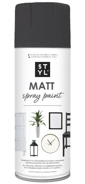 Spraymaali Rust-Oleum STYL, 400ml, mattamusta, RAL 9005