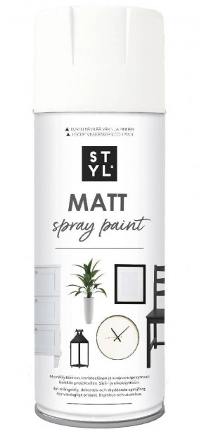 Spraymaali Rust-Oleum STYL, 400ml, mattavalkoinen