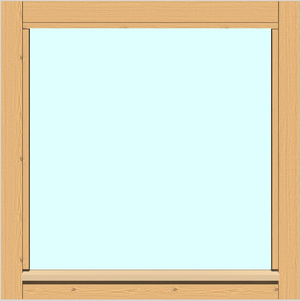Yksilasinen ikkuna HR-Ikkunat, 6x6, suojakäsitelty karmi, kiinteä ikkuna, karkaistu turvalasi