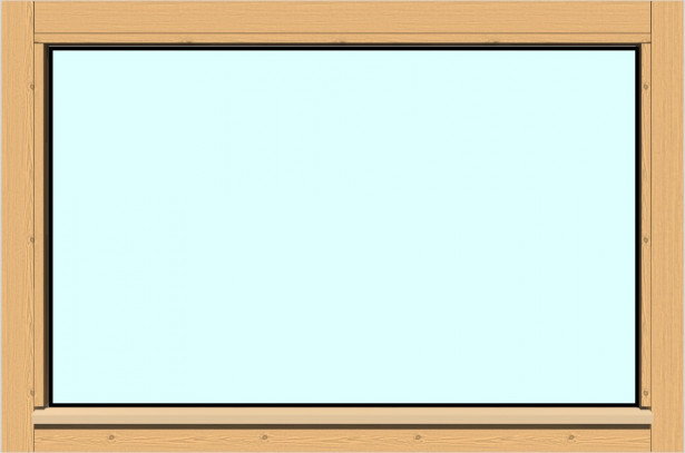 Yksilasinen ikkuna HR-Ikkunat, 9x6, suojakäsitelty karmi, kiinteä ikkuna, tasolasi