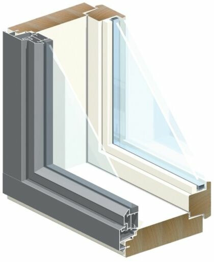 Ikkuna HR-ikkunat HR-Energy, puu-alumiini, mittatilaus