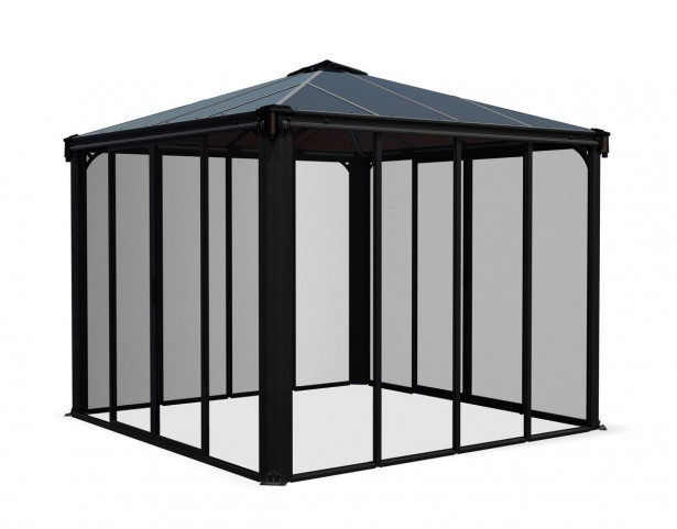 Ovellinen paviljonki Palram-Canopia Ledro 3000, 3x3m, 8,7m², harmaa