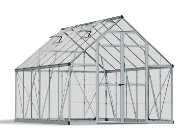 Kasvihuone Palram-Canopia Octave, 8,9m², 8x12ft, hopea