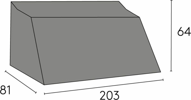 Ulkosohvan suojus Hillerstorp Oxelunda, 3-istuttavaan sohvaan, musta