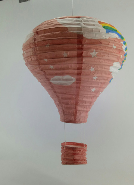 Riisipaperivarjostin Heat balloon 40cm, oranssi