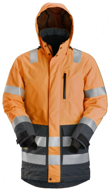 Huomioparkatakki Snickers Workwear AllroundWork 1830, LK 3, oranssi