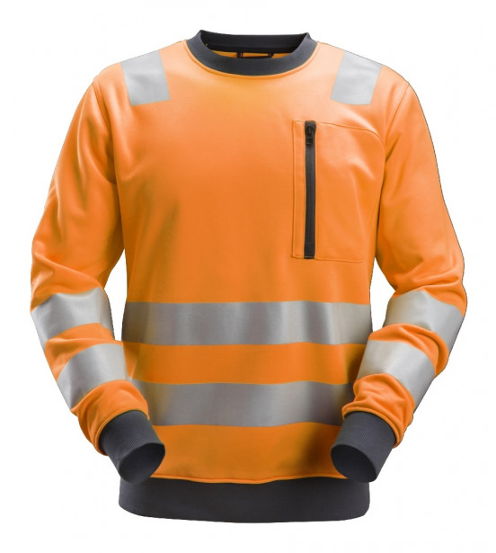 Fleecepusero Snickers Workwear AllroundWork 8037, LK 2, oranssi