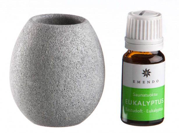 Eukalyptus-Saunakko + löylytipat 10ml, 55x60mm, vuolukivi