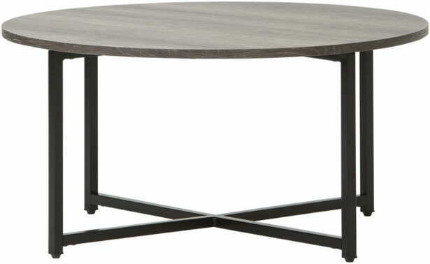 Sohvapöytä Huoku Lugo, Ø80cm, harmaa/musta