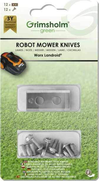 Terä Grimsholm Worx-robottileikkuriin 12kpl