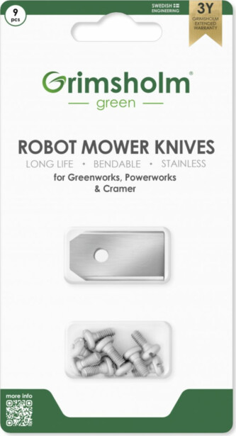 Terät Grimsholmgreenworks Powerworks Cramer 9kpl