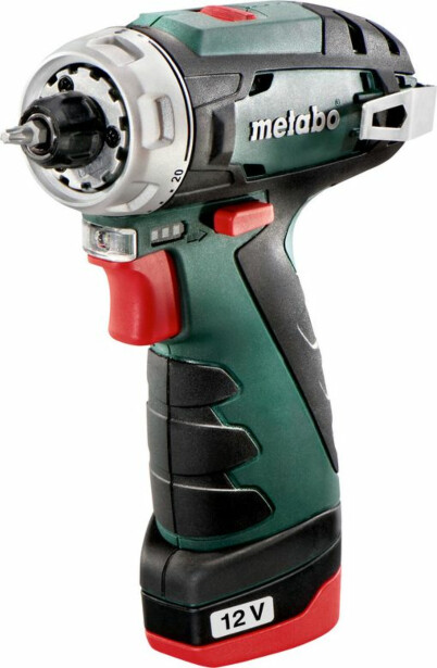 Akkuporakone Metabo PowerMaxx BS Basic 12V 2x2Ah akulla ja laturilla LC 40