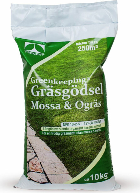 Nurmikkolannoite Tergentgreenkeeping sammaleelle ja rikkaruohoille 10kg