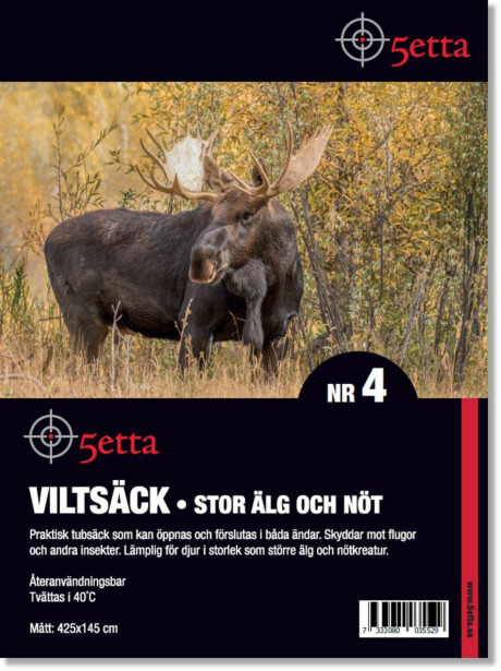 Riistasäkki 5etta 4 suuri hirvi & nauta 425x145cm