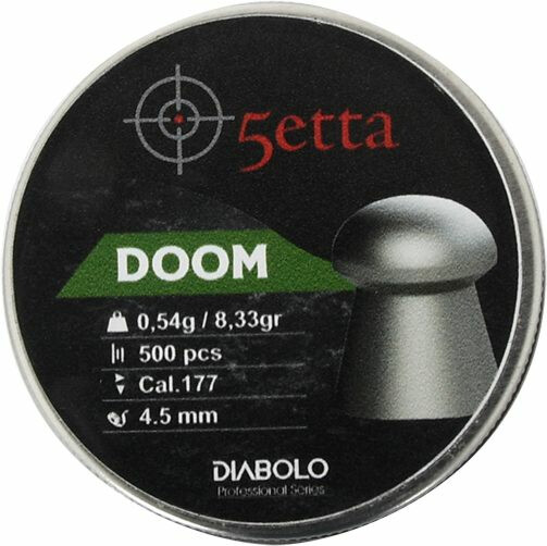 Ilmakiväärin luodit 5etta Doom 4.5mm 0.54g / 8.33gr 500kpl