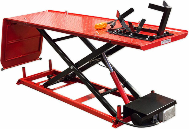 Moottoripyöränostin Hawk 455kg saksinostin-sähköhydraulinen