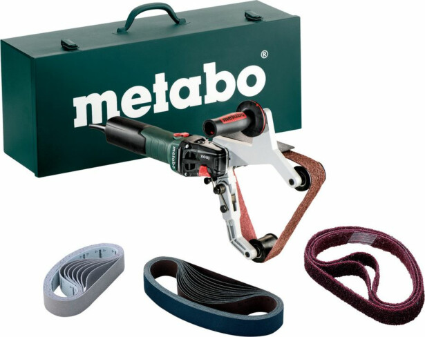 Putkihihnahiomakone Metabo RBE 1 5-180 setissä
