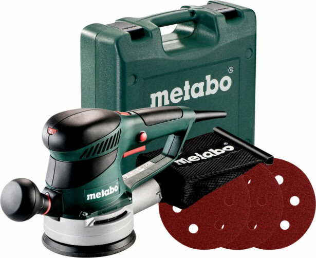Epäkeskohiomakone Metabo SXE 425 Turbotec tarvikkeilla
