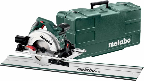 Pyörösahasetti Metabo KS 55 FS sisältää FS 160 -ohjauskiskon