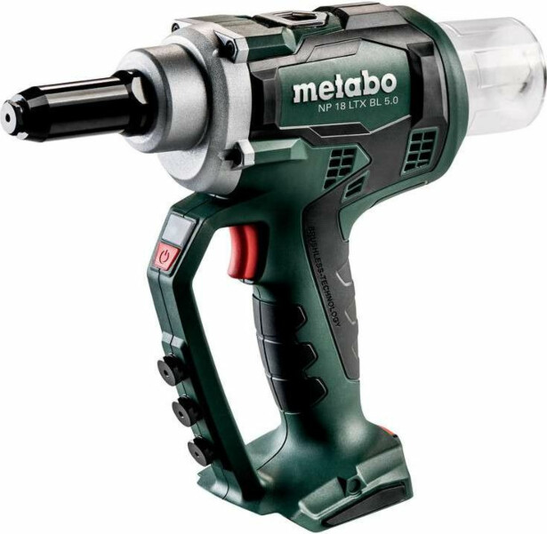 Niittipistooli Metabo NP 18 LTX BL 5.0 ilman akkua ja laturia
