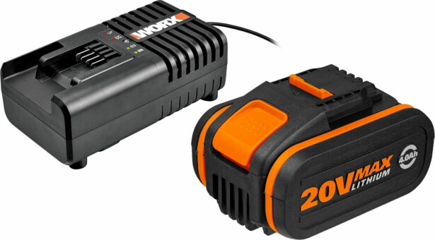 Akku ja laturi Worx WA3604 20V 4.0Ah