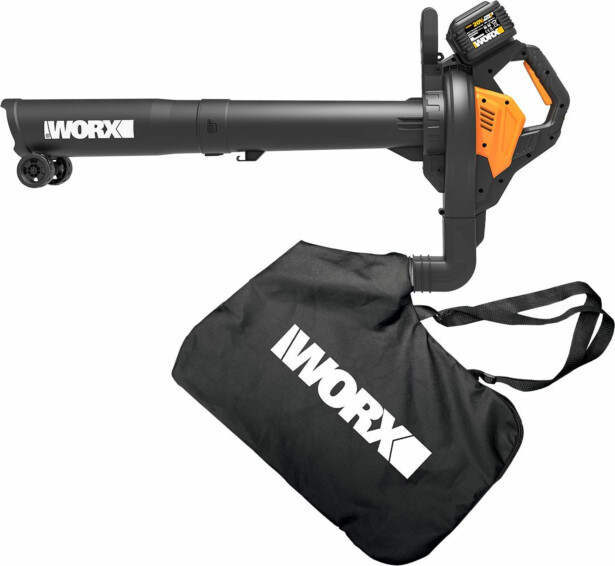 Akkulehtipuhallin Worx WG583E 2x20V 2x4 Ah akulla