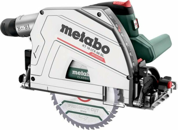 Pöyrösaha Metabo KT 18 LTX 66 BL 18V metaBOX 340 -säilytyslaatikossa ilman akkua ja laturia