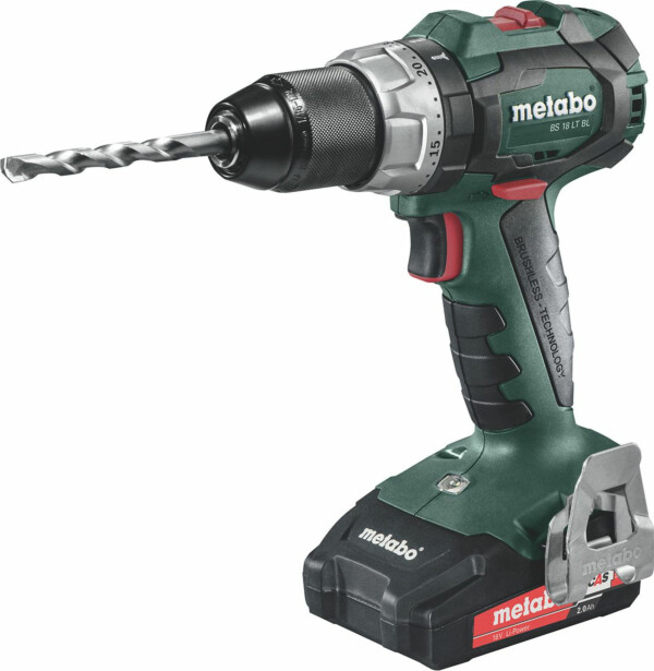 Akkuporakone Metabo BS 18 LT BL 18V 2x2.0Ah akulla ja laturilla ASC 55