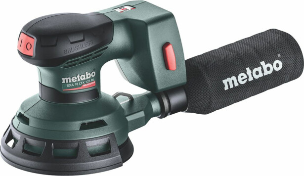 Epäkeskohiomakone Metabo SXA 18 LTX 125 BL 18V tukialustalla 125mm ilman akkua ja laturia