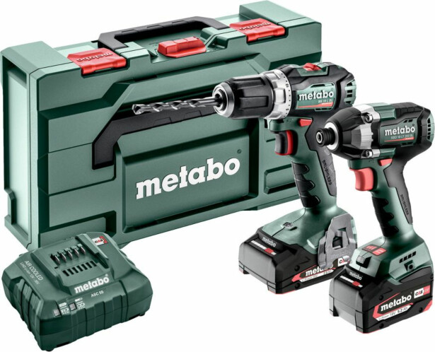 Työkalupaketti Metabo Combo Set 2.8.3 18V sisältää 2x2.0Ah ja 5.2Ah akut ja laturin ASC 55