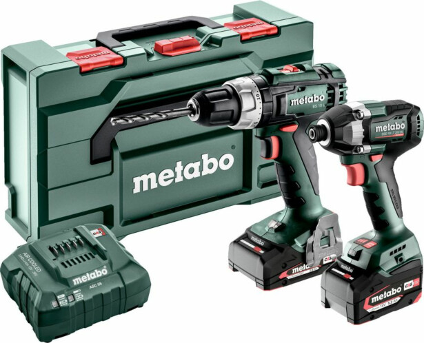 Työkalupaketti Metabo Combo Set 2.8.2 18V sisältää 2x2.0Ah ja 4,0Ah akut ja laturin ASC 55