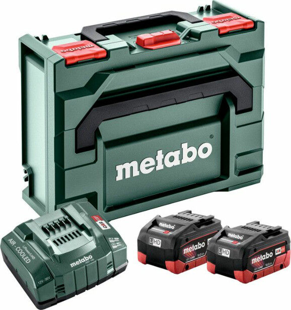 Akkusarja Metabo 2x10.0 Ah LiHD laturilla ASC 145