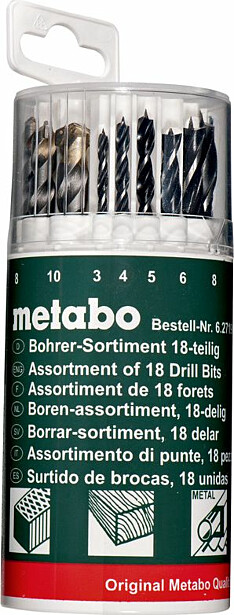 Poranteräsarja Metabo kivi puu ja HSS-R 3-10mm