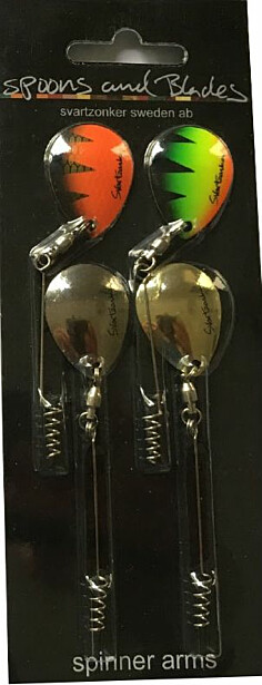 Spinner Abu Garcia Rig Svartzonker 4kpl Silver Gold Fire Tiger Red Tiger