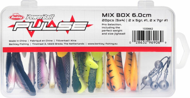 Viehesarja Berkley Pulse Shad Box 6cm sisältää jigipäät