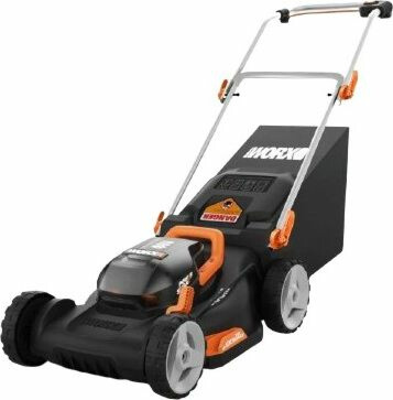 Akkuruohonleikkuri Worx 2x20V 40cm sisältää 2x4,0 Ah akun ja tuplalaturin