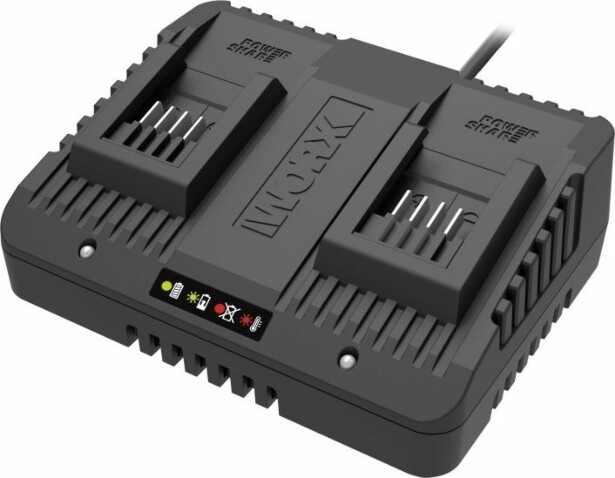 Kaksoislatausasema Worx WA3772 20V ja 18V