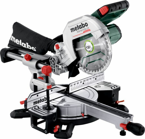 Katkaisu- ja jiirisaha MetabokgS 18 LTX BL 216 18V sisältää 2x8,0 Ah akut ja laturin