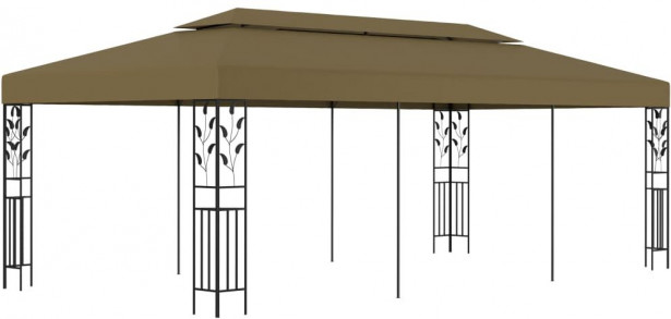 Huvimaja 6x3 m ruskeanharmaa 180 g/mâ²_1