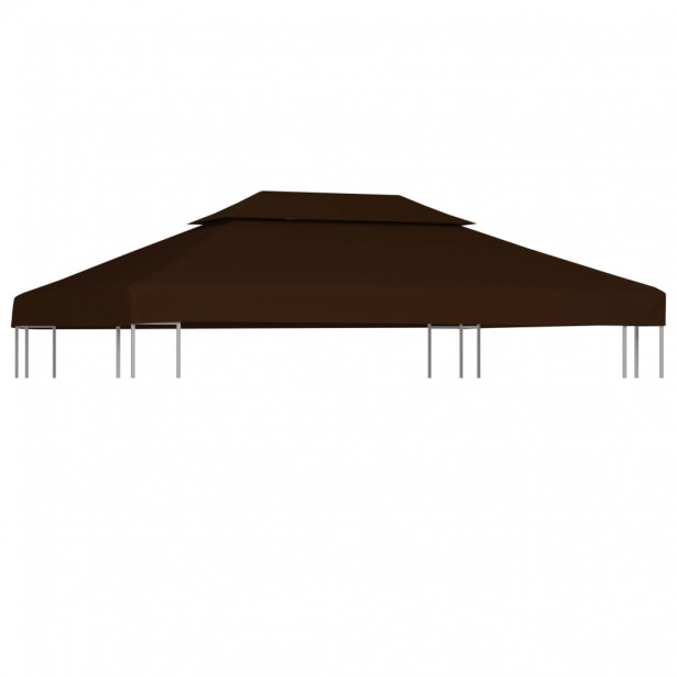 Huvimajan katto 2 kerrosta 310 g neliömetri 4x3 m ruskea