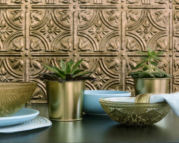 Sisustuslevy Innovera Décor Backsplash Empire Bermuda Bronze, 0.8x617x470mm, PVC, pronssi